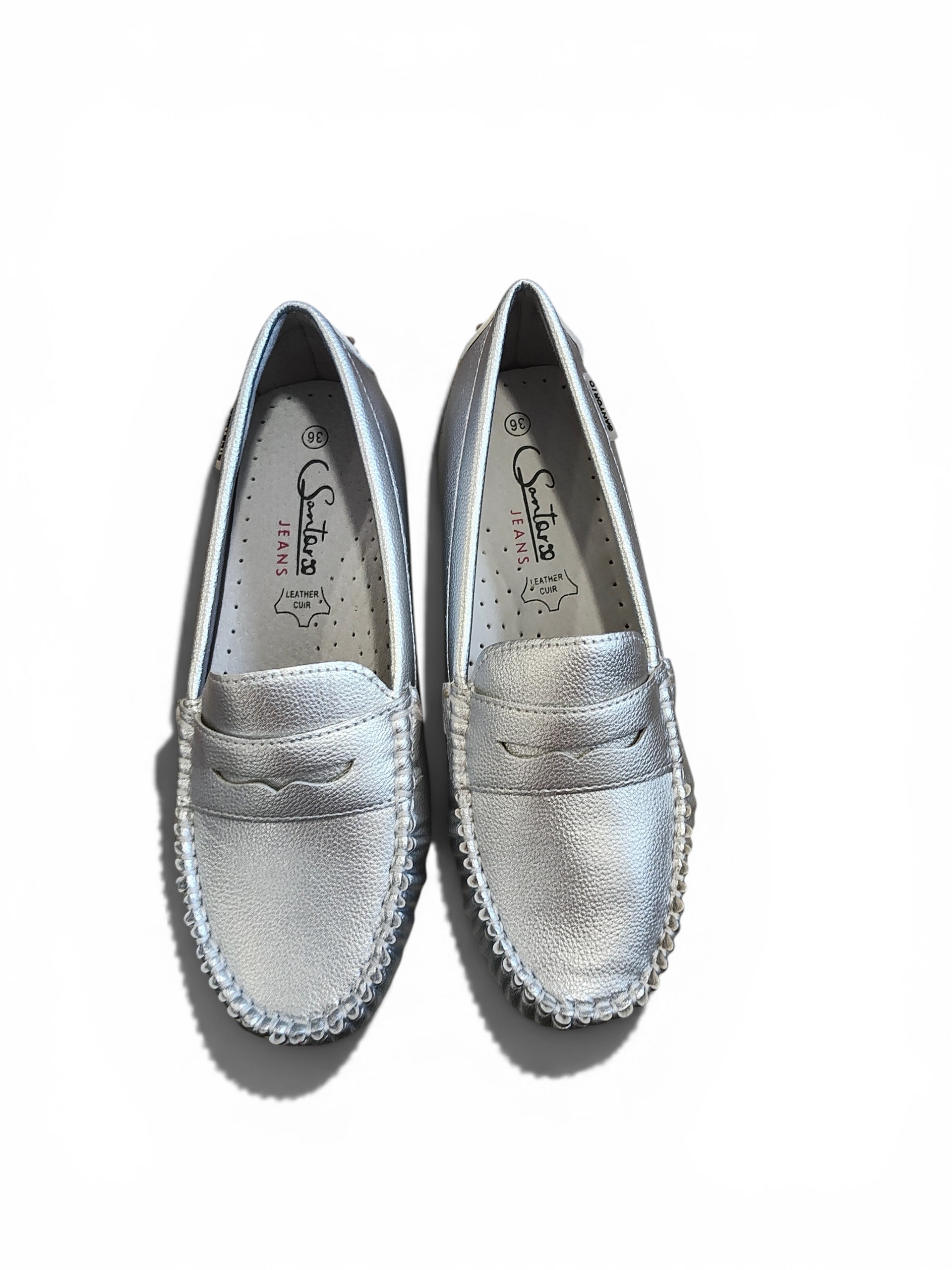 Srebrny Mokasyn Damski SANTORIO SANT-68 Silver - obrazek 2