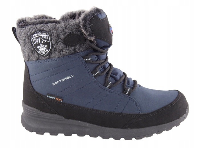 Śniegowce Damskie Softshell American Club SN27/24 Waterproof – Navy (1387) - obrazek 3