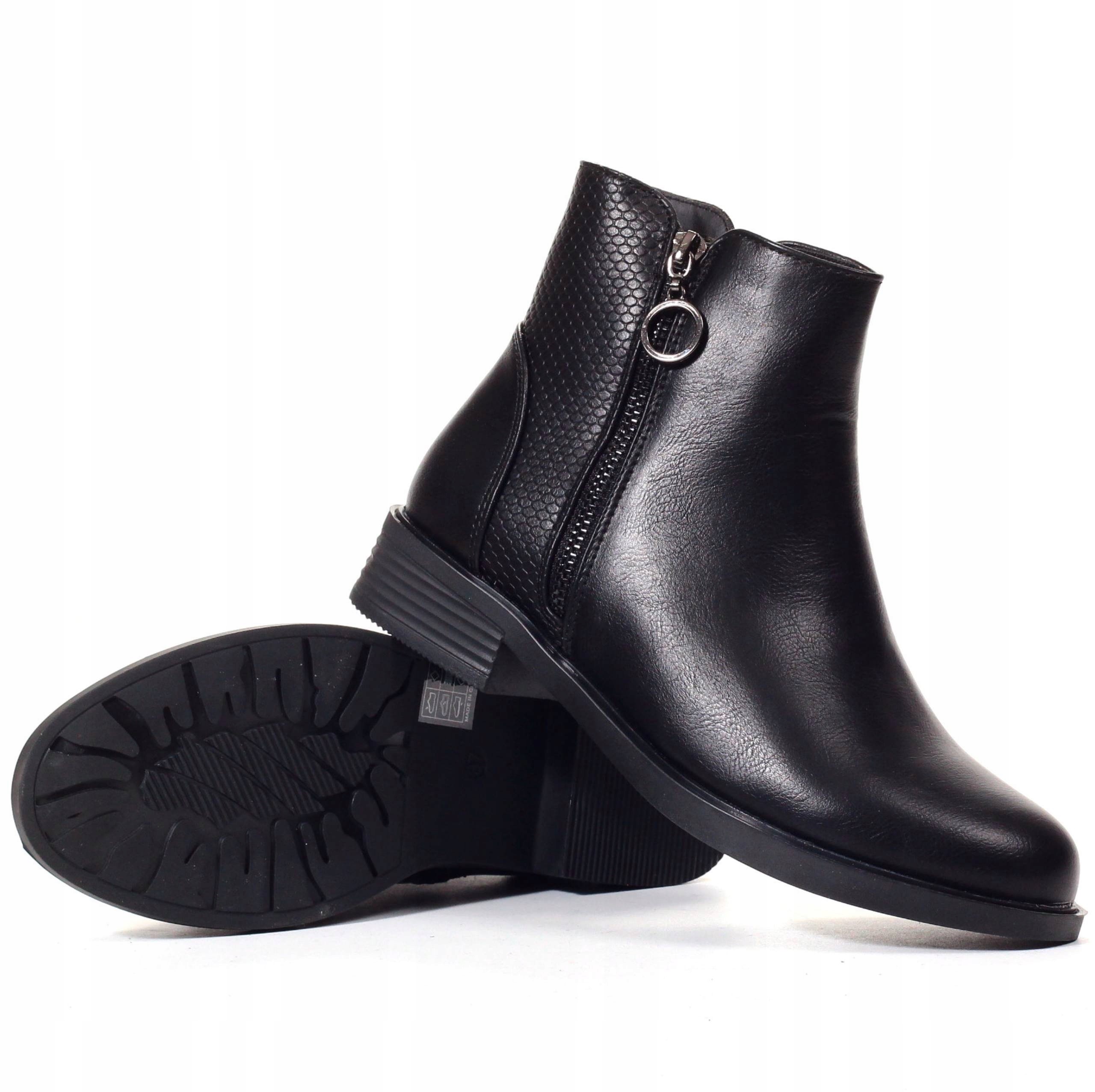 Botki damskie Mulanka MR-13 Czarne (1317) - obrazek 5
