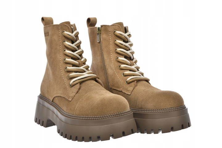 Skórzane Botki Damskie Big Star SS274527 Camel (2273) - obrazek 5