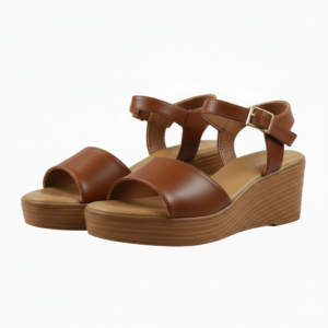 Brązowe Sandały Damskie na Koturnie Sabatina 905-2 (1835)