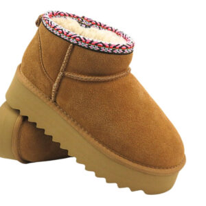 Damskie Śniegowce Skórzane Sokolski YAN Z24-530 – Kolor Camel (2922405235307