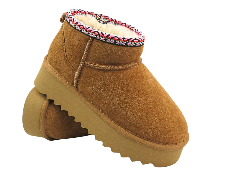 Damskie Śniegowce Skórzane Sokolski YAN Z24-530 – Kolor Camel (2922405235307 - obrazek 2