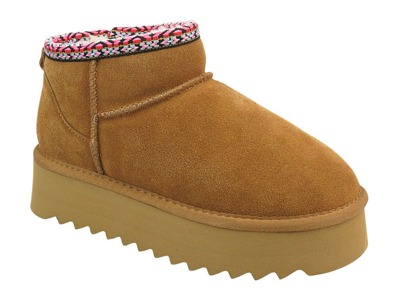 Damskie Śniegowce Skórzane Sokolski YAN Z24-530 – Kolor Camel (2922405235307 - obrazek 9