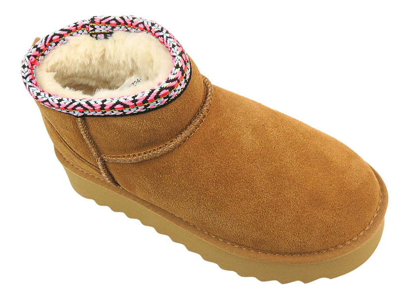 Damskie Śniegowce Skórzane Sokolski YAN Z24-530 – Kolor Camel (2922405235307 - obrazek 8