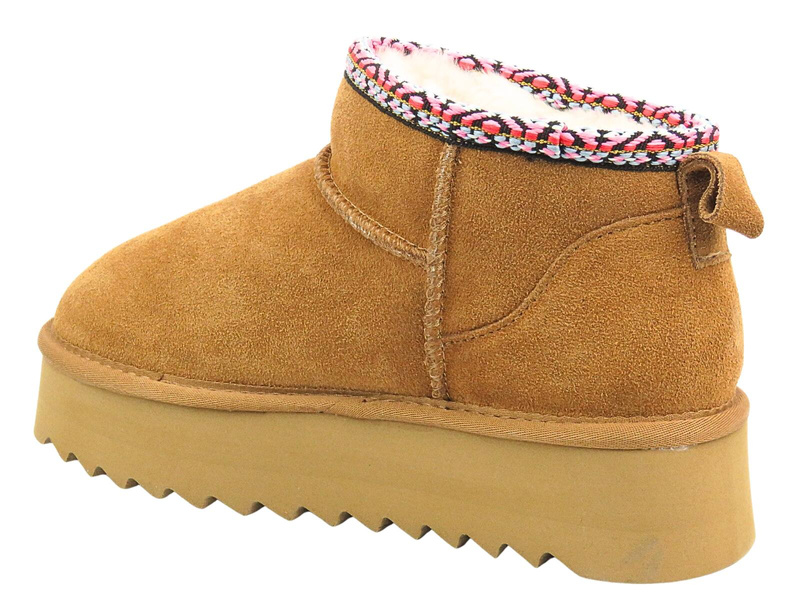 Damskie Śniegowce Skórzane Sokolski YAN Z24-530 – Kolor Camel (2922405235307 - obrazek 5