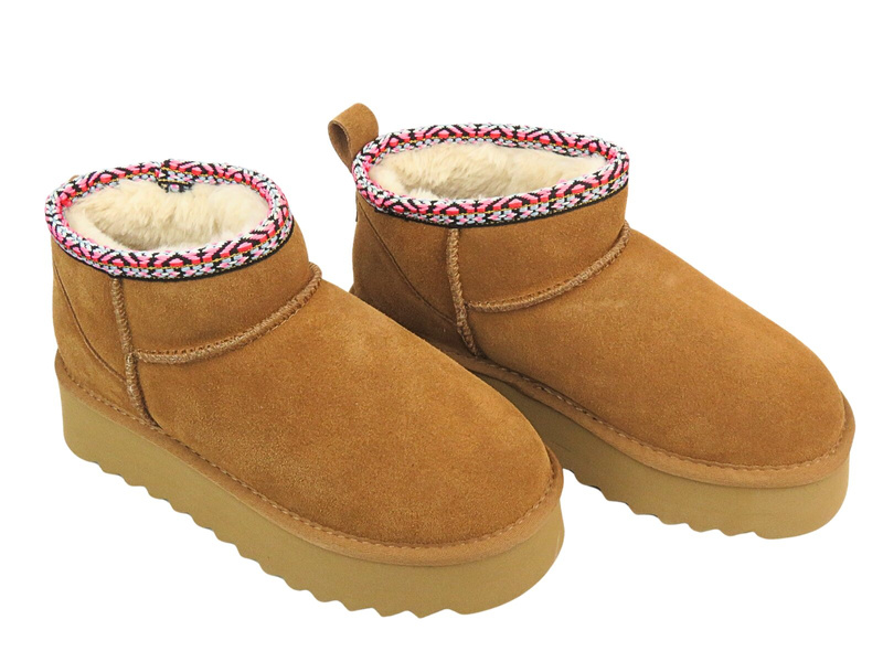 Damskie Śniegowce Skórzane Sokolski YAN Z24-530 – Kolor Camel (2922405235307 - obrazek 4