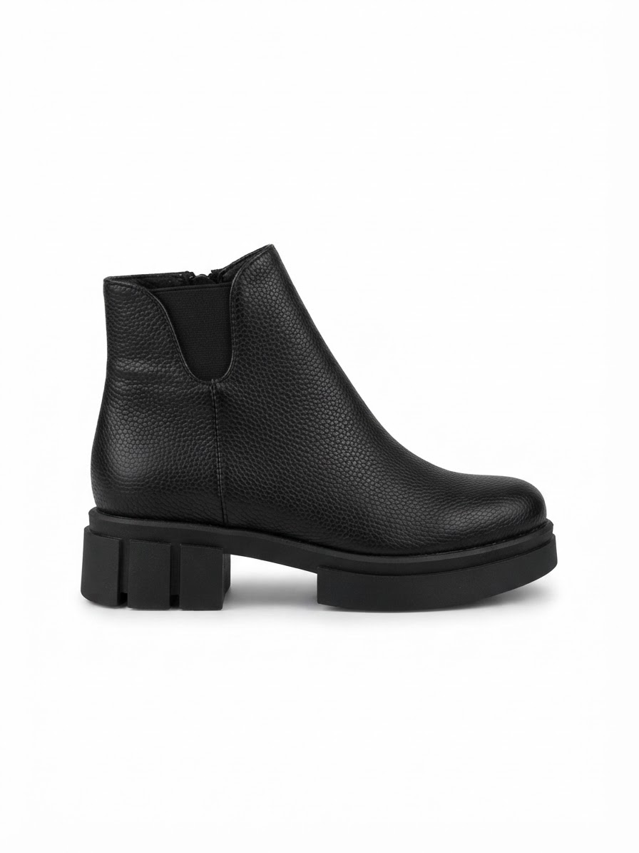 Skórzane Botki Damskie Kazari Wzór Talia Czarne (1354) - obrazek 6